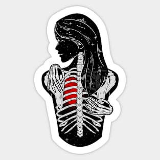 Sad Skeleton girl Sticker